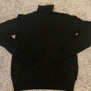 Black turtleneck sweater
